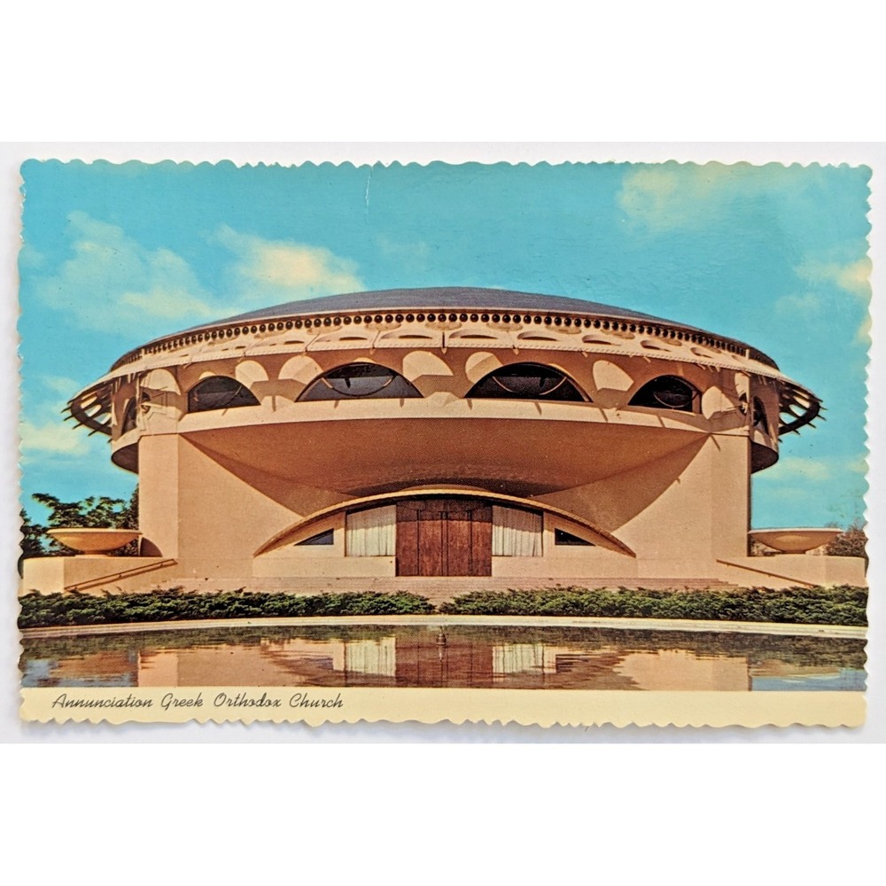 Milwaukee WI Annunciation Greek Orthodox Church Frank Lloyd Wright 4x6" Postcard